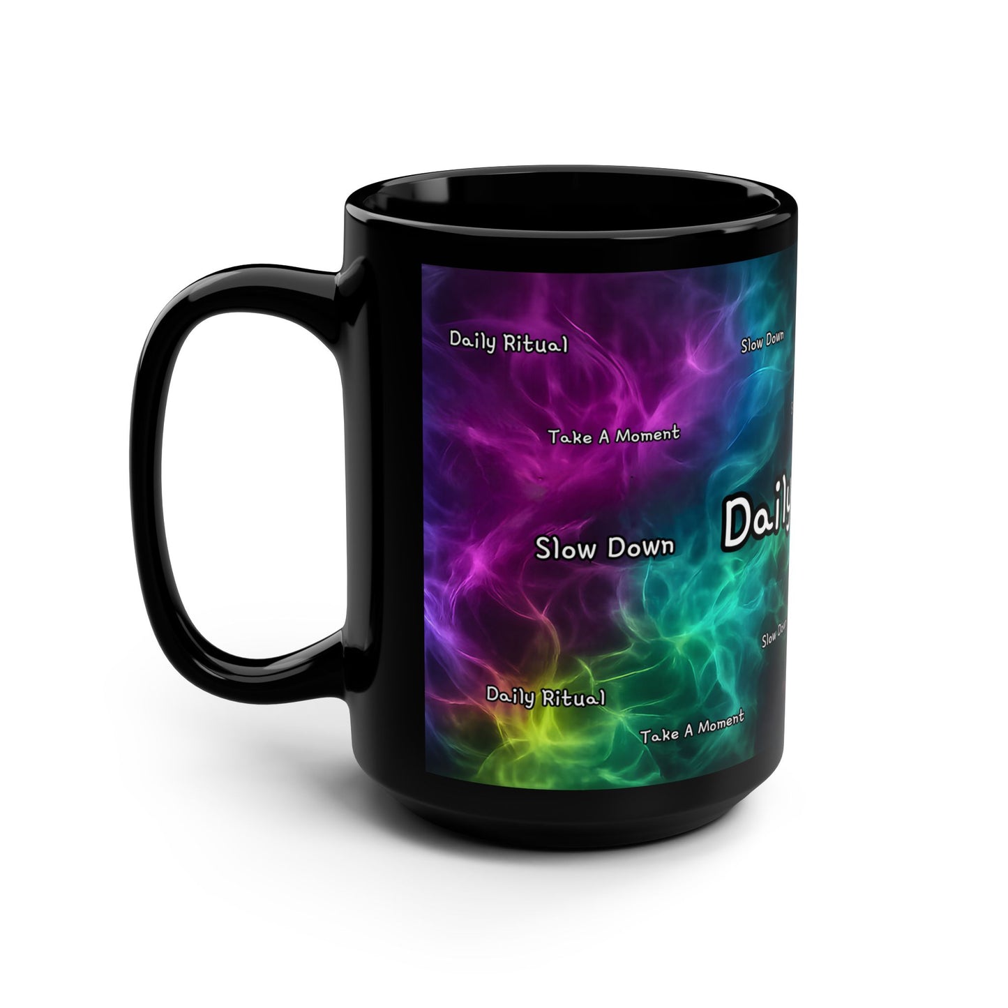 BLC Daily Ritual — 15oz Black Mug — Classic Large Coffee Cup