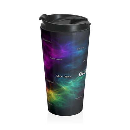 BLC - Daily Ritual Stainless Steel Travel Mug 15oz— Colorful Nebula Design