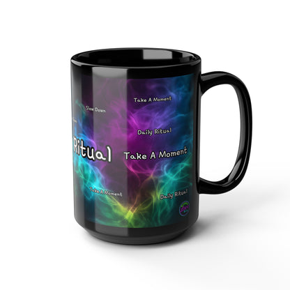 BLC Daily Ritual — 15oz Black Mug — Classic Large Coffee Cup