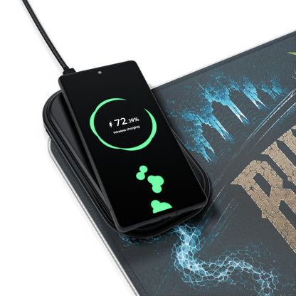 LED Gaming Mouse Pad with Wireless Charging — "Bubbahood Gaming" RGB Desk Mat