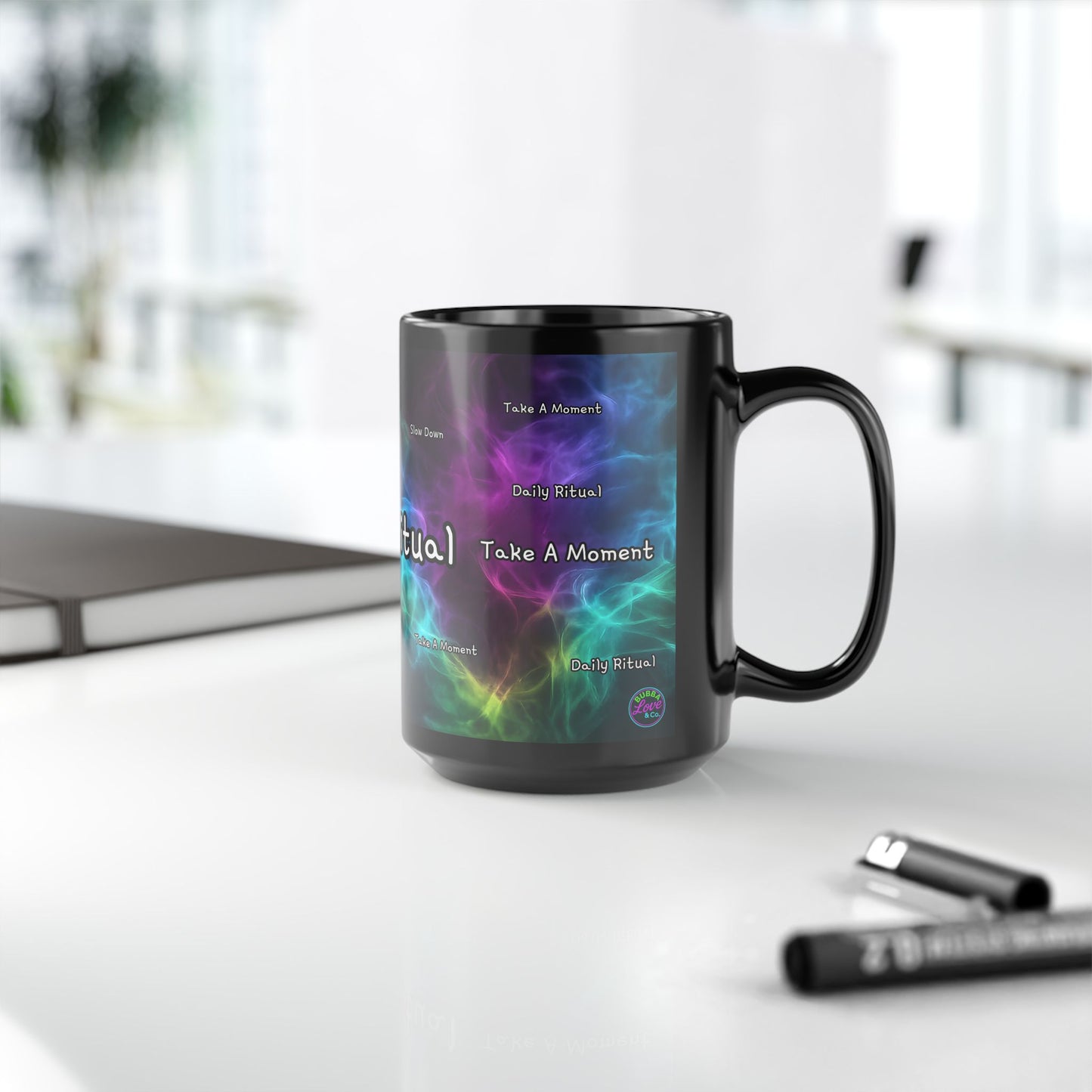 BLC Daily Ritual — 15oz Black Mug — Classic Large Coffee Cup
