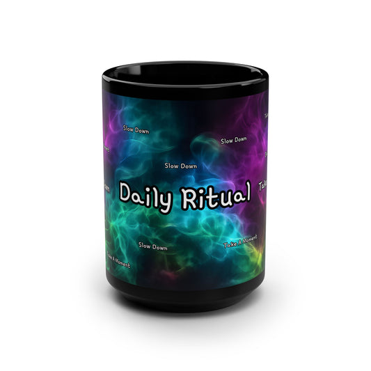 BLC Daily Ritual — 15oz Black Mug — Classic Large Coffee Cup