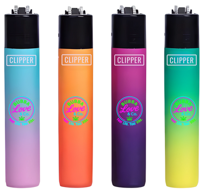 Bubba Love & Co. Gradient Micro Clipper Lighters – Collectible Neon Series