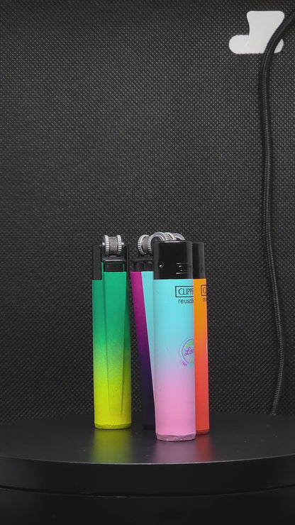 Bubba Love & Co. Gradient Micro Clipper Lighters – Collectible Neon Series